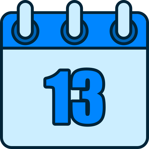 nummer 13 Generic color lineal-color icon