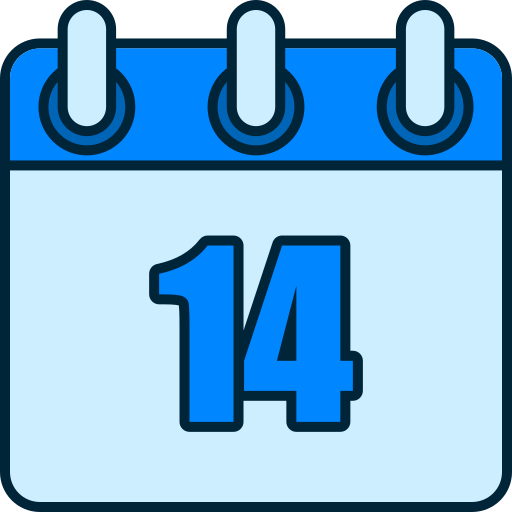 nummer 14 Generic color lineal-color icon