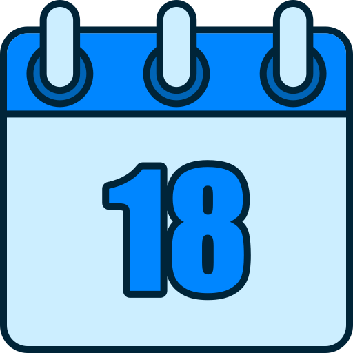 Number 18 Generic color lineal-color icon