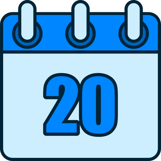 Number 20 Generic color lineal-color icon
