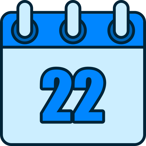 numero 22 Generic color lineal-color icona