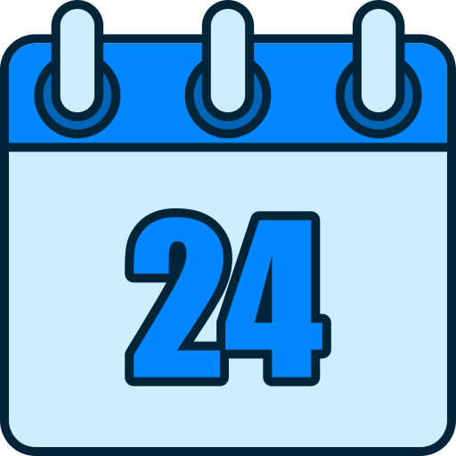 numero 24 Generic color lineal-color icona
