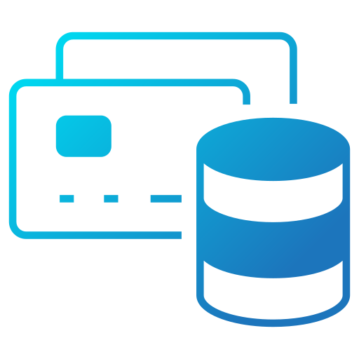 carta di credito Generic gradient fill icona