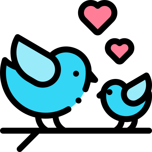 Birds Detailed Rounded Lineal color icon