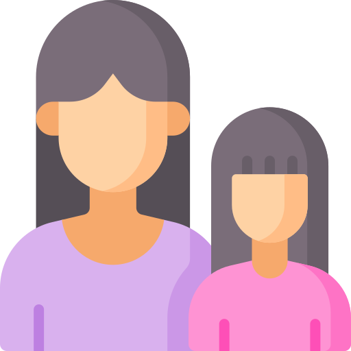 Mother and daughter Special Flat icon