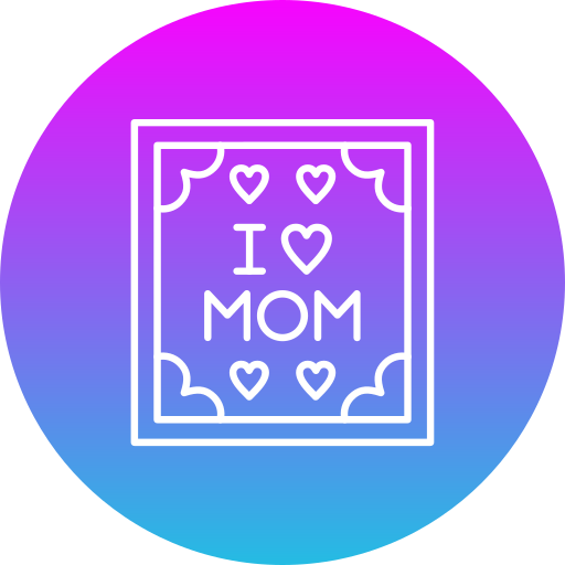 amo la mamma Generic gradient outline icona