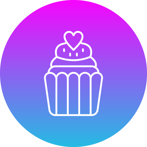 cupcake Generic gradient outline icoon