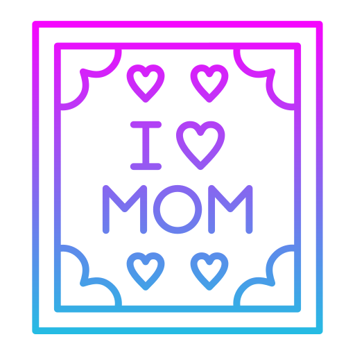 amo la mamma Generic gradient outline icona