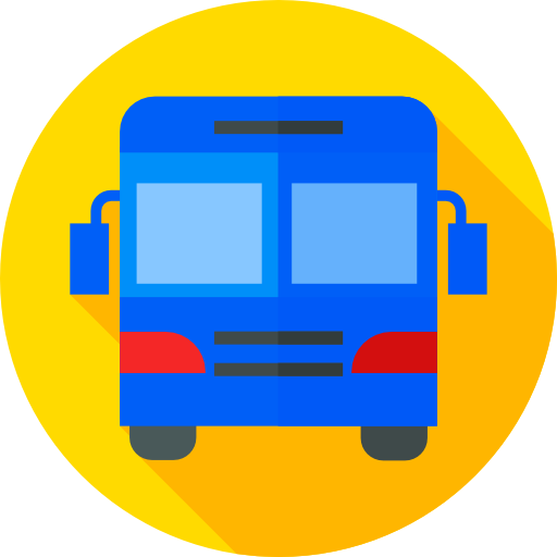 バス Flat Circular Flat icon