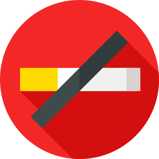 no fumar Flat Circular Flat icono