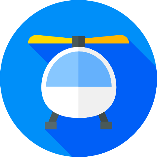 ヘリコプター Flat Circular Flat icon