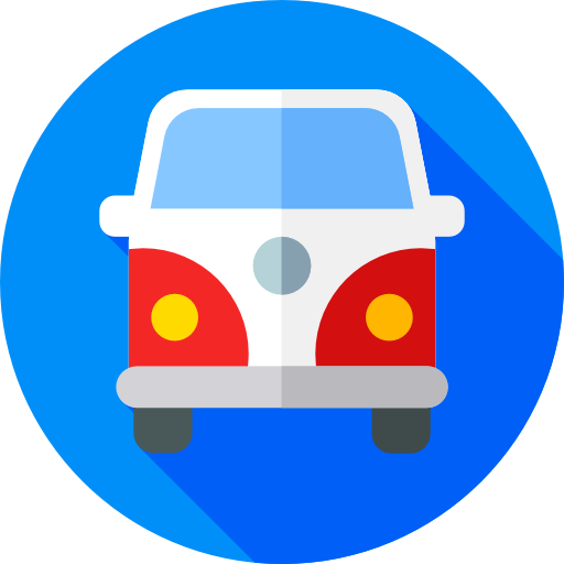 Van Flat Circular Flat icon