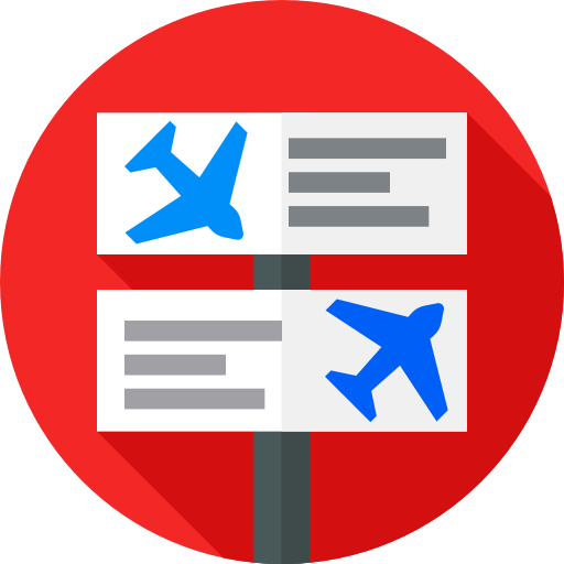 Airport Flat Circular Flat icon