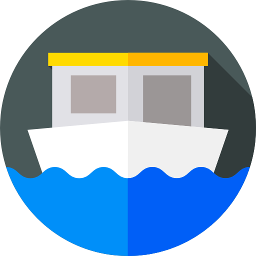 ボート Flat Circular Flat icon