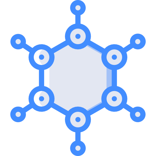 분자 Basic Miscellany Blue icon