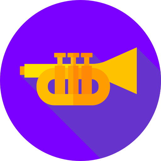 trompet Flat Circular Flat icoon