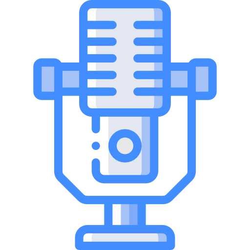 microphone Basic Miscellany Blue Icône