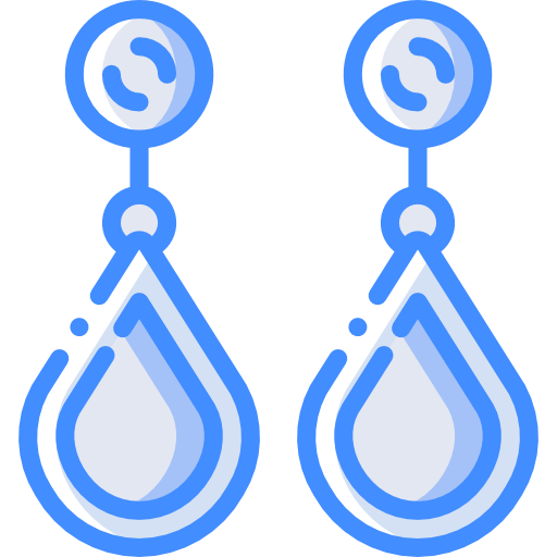 Earrings Basic Miscellany Blue icon