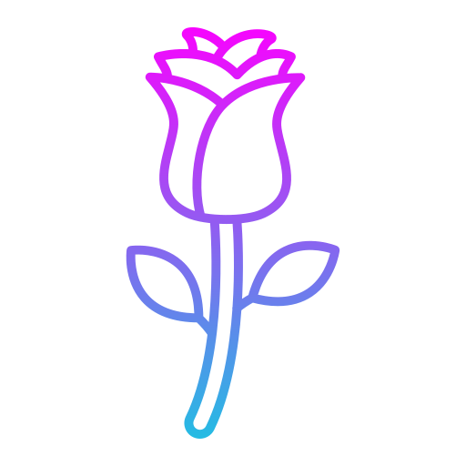 rosa Generic gradient outline icono