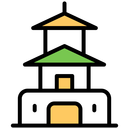 pagode Generic color outline icon