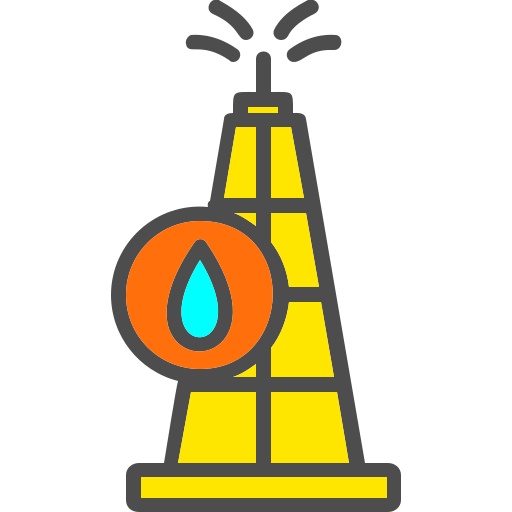 la plataforma de perforación Generic color outline icono