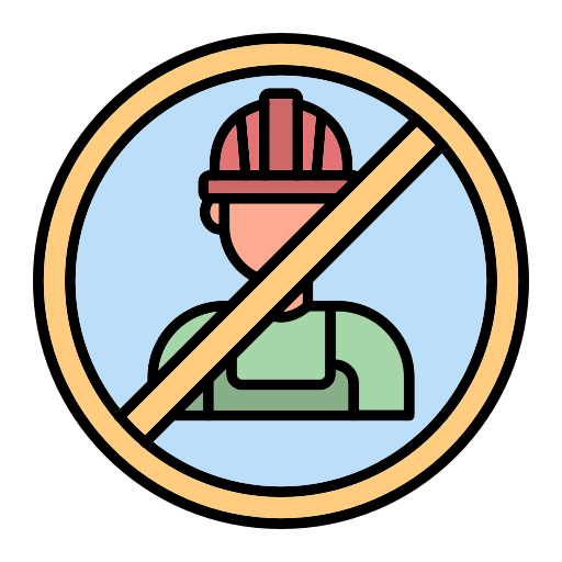 geen kinderarbeid Generic color outline icoon