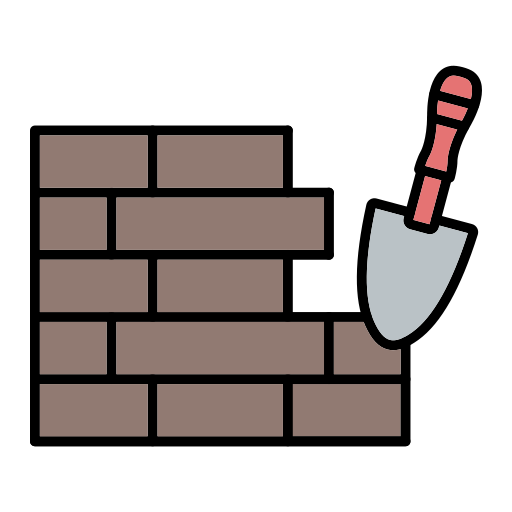 mur de briques Generic color outline Icône