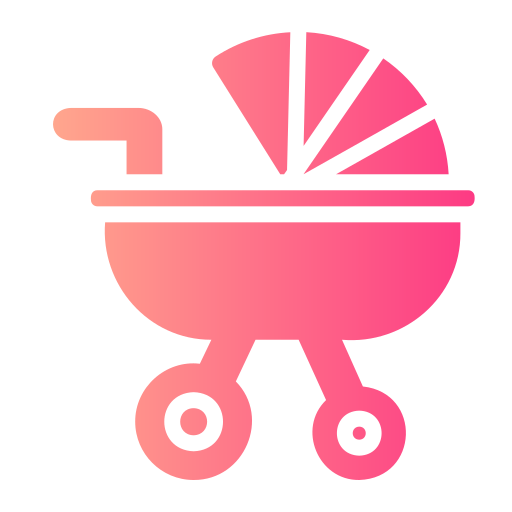 wózek dla dziecka Generic gradient fill ikona