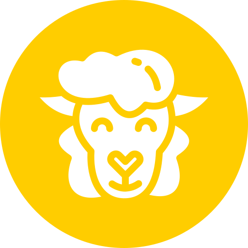 羊の顔 Generic color fill icon