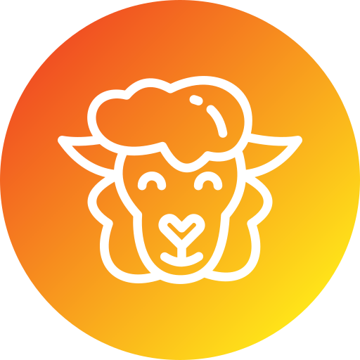 schapen gezicht Generic gradient fill icoon