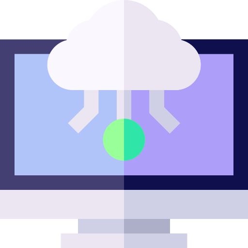 dati cloud Basic Straight Flat icona