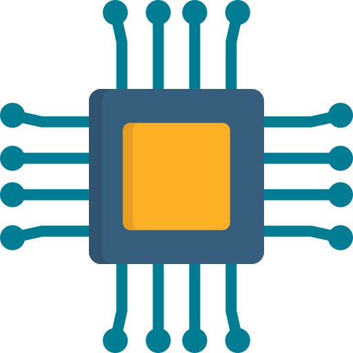 mikroprocesor Generic color fill ikona