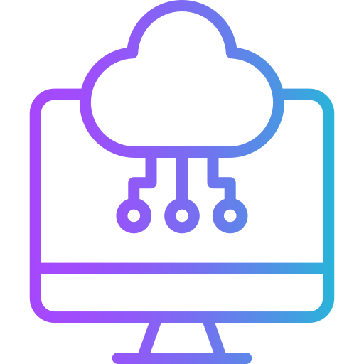 Cloud computing Generic gradient outline icon