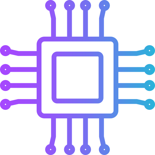 マイクロプロセッサ Generic gradient outline icon