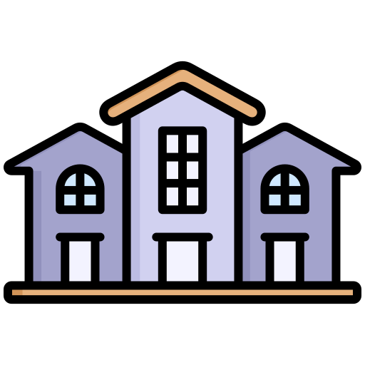 casa di città Generic color lineal-color icona