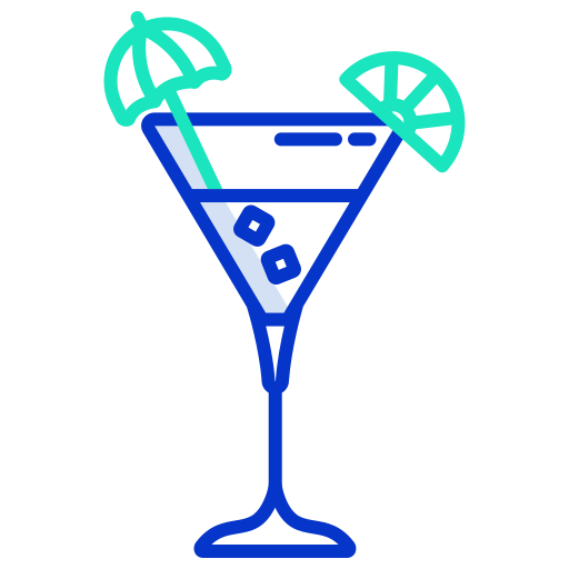 cocktail Icongeek26 Outline Colour icona