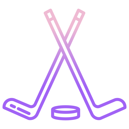 hockey sobre hielo Icongeek26 Outline Gradient icono