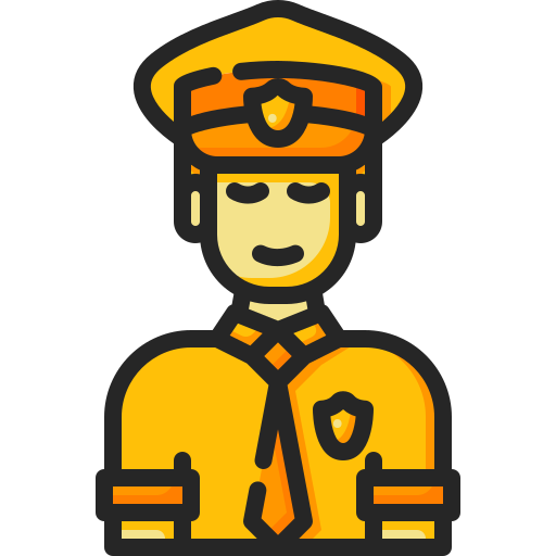 politieagent Generic color outline icoon