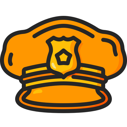 Полицейская шляпа Generic color outline иконка
