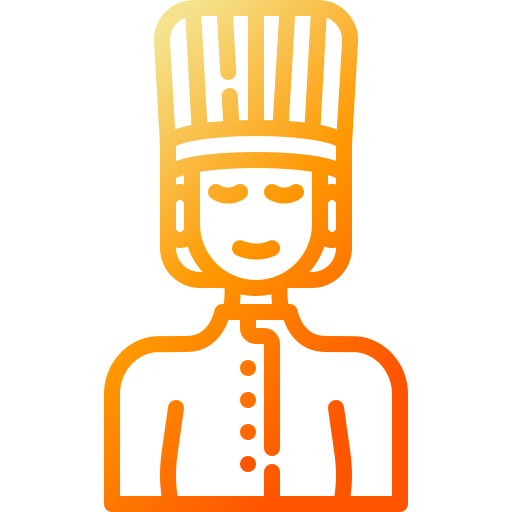 chef Generic gradient outline Icône