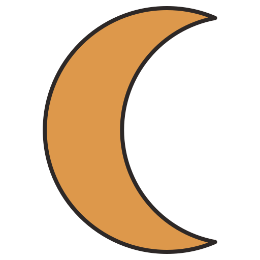 Crescent moon Generic color lineal-color icon