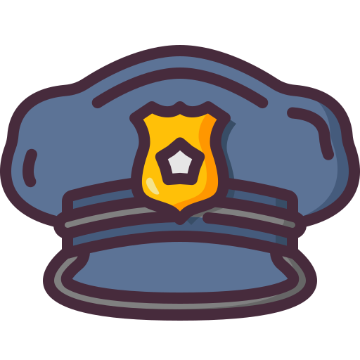 czapka policyjna Generic color outline ikona