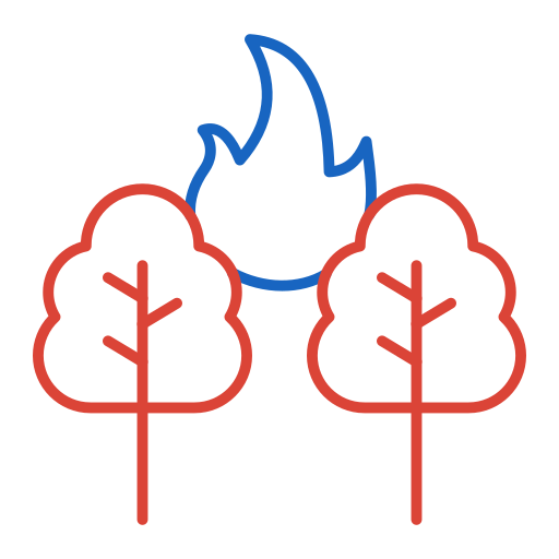 pożar lasu Generic color outline ikona