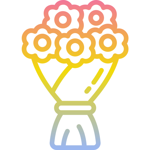bouquet di fiori Generic gradient outline icona