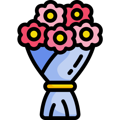 bouquet de fleurs Generic color outline Icône