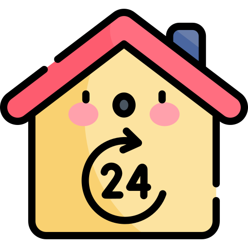bleib zuhause Kawaii Lineal color icon