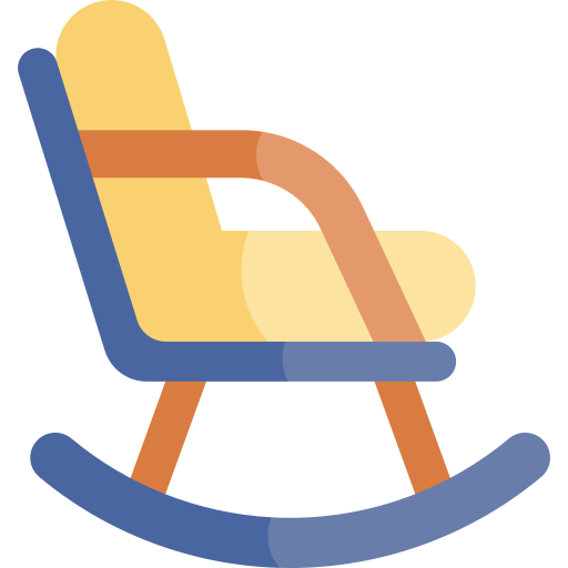 흔들 의자 Kawaii Flat icon