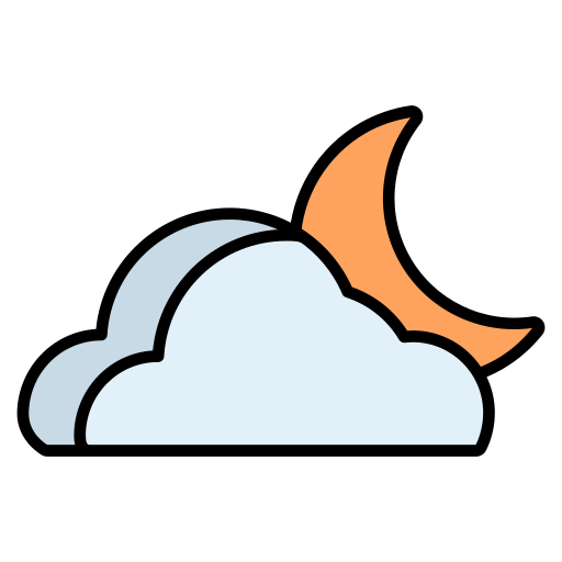 noche nublada Generic color lineal-color icono