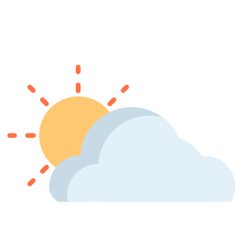 chmury i słońce Generic color fill ikona