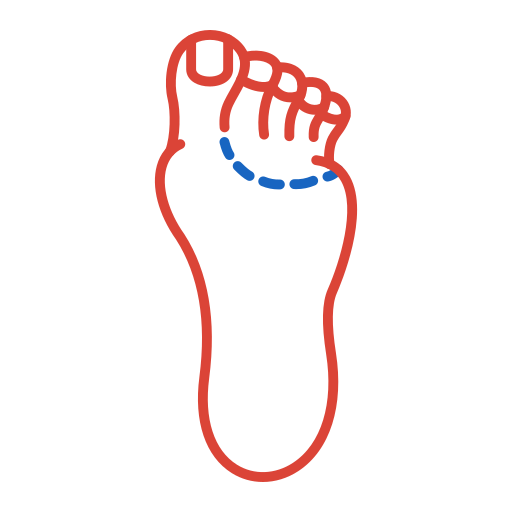 Loss of colour in toes Generic color outline icon